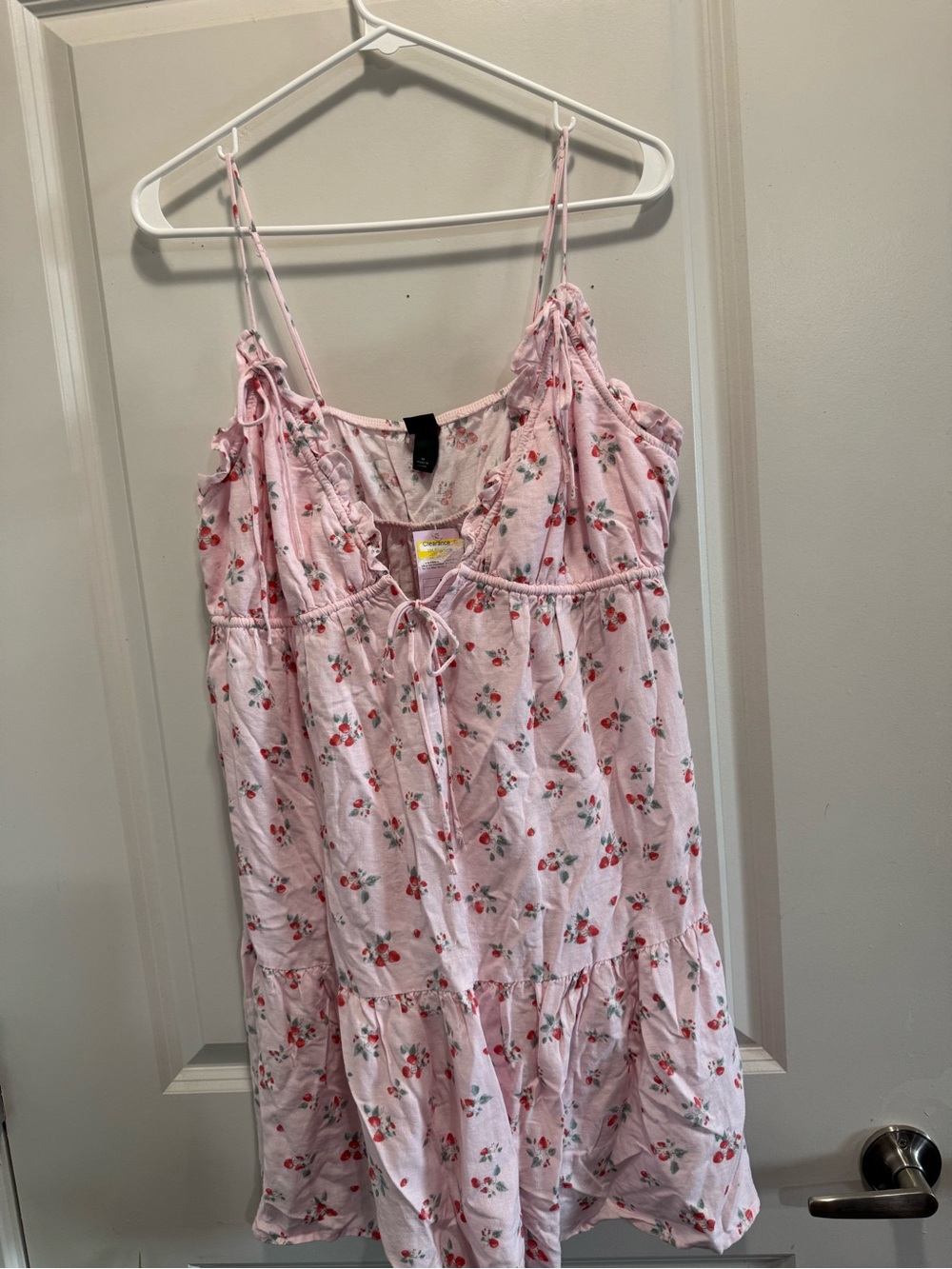& Other Stories Pink Floral Strawberry-Print Chemise